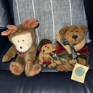 Holiday Plush Bear and Reindeer Set